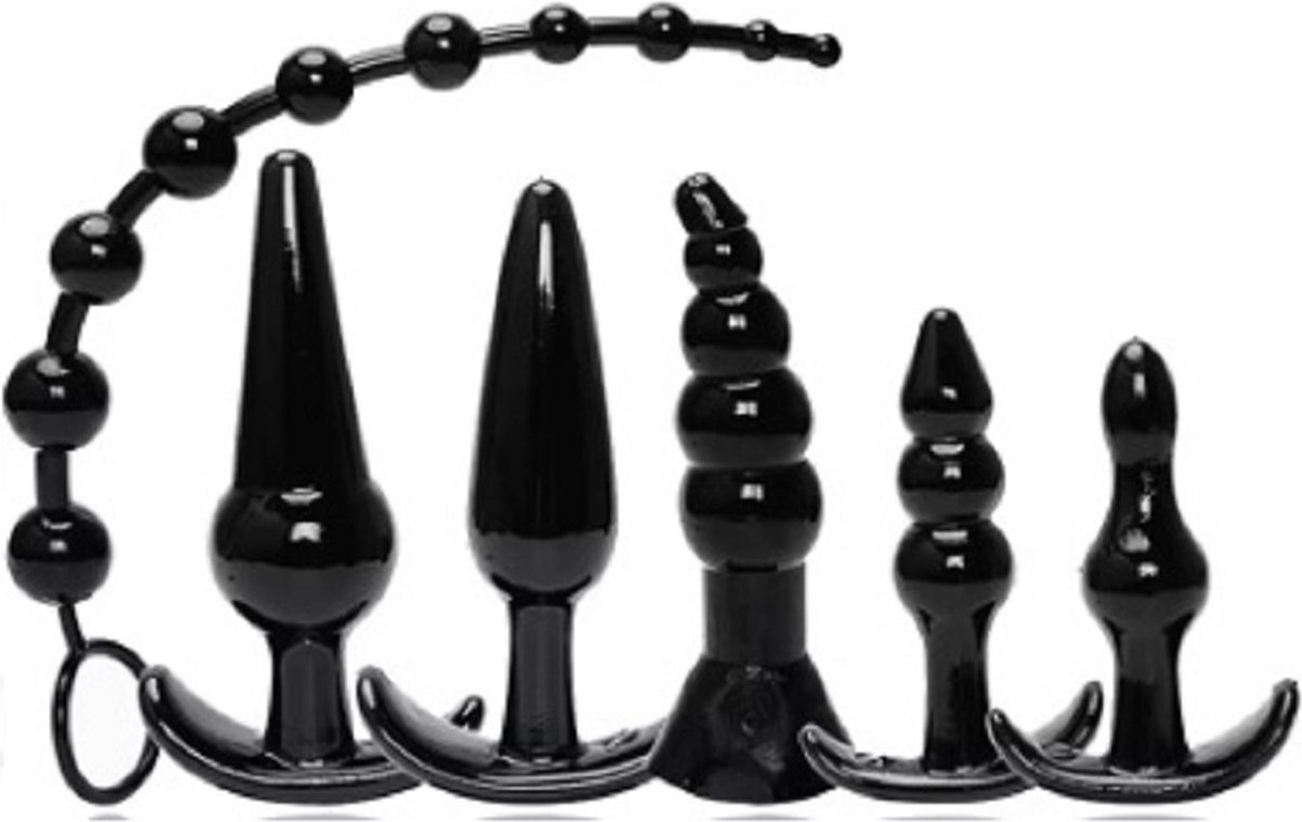 BNDGx® - Anaal plug - set 6 stuks - kralen dildo ketting - Grote dildo - Seks speeltjes voor koppels vrouw man