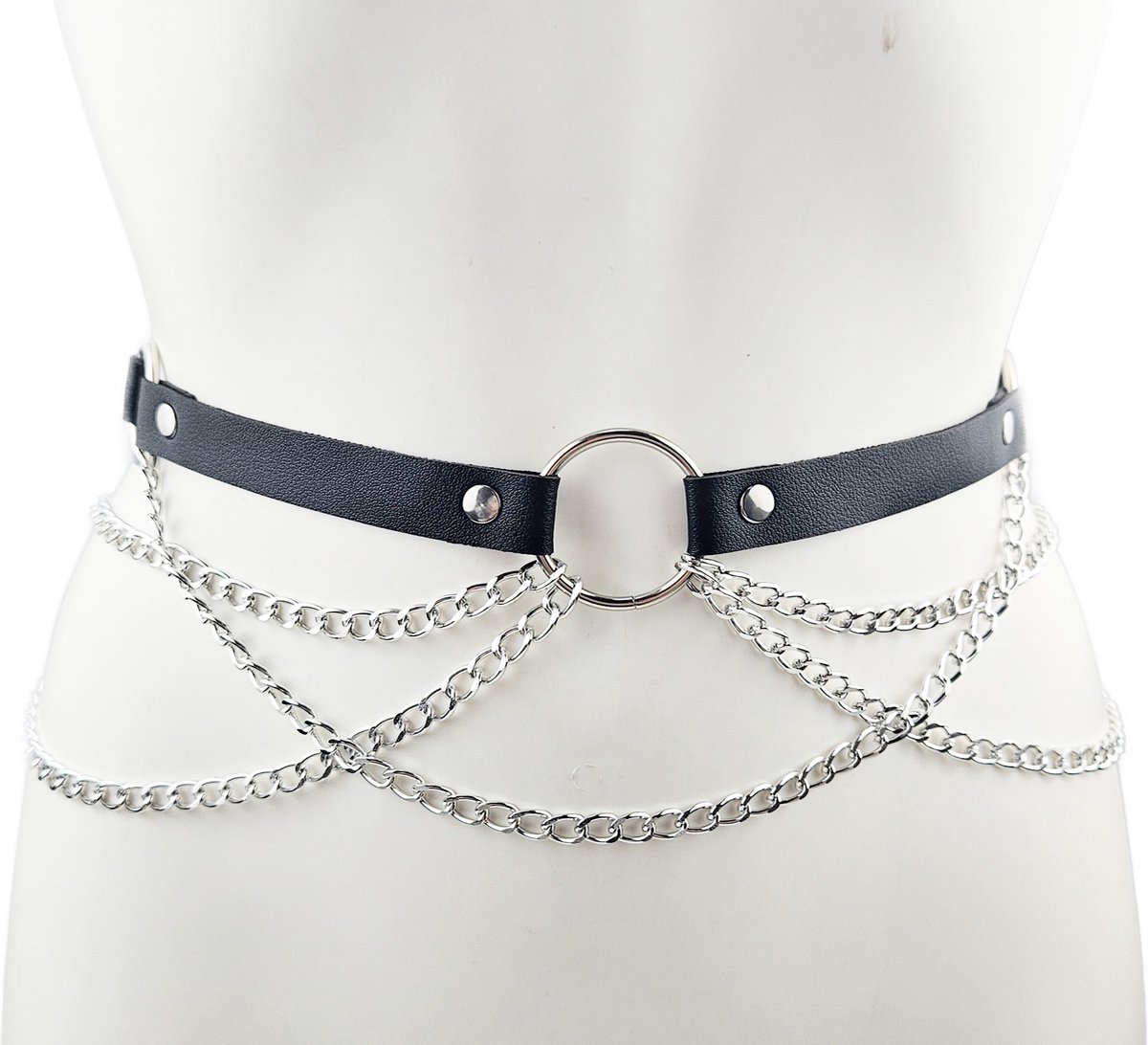 BNDGx® - Bondage Riem vrouw riem - Body Nep Leer - Verstelbaar -