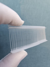 Riddersporen wit  - 1000 stuks -35mm - Zwart - voor aanschiet tang tags label plastic koord