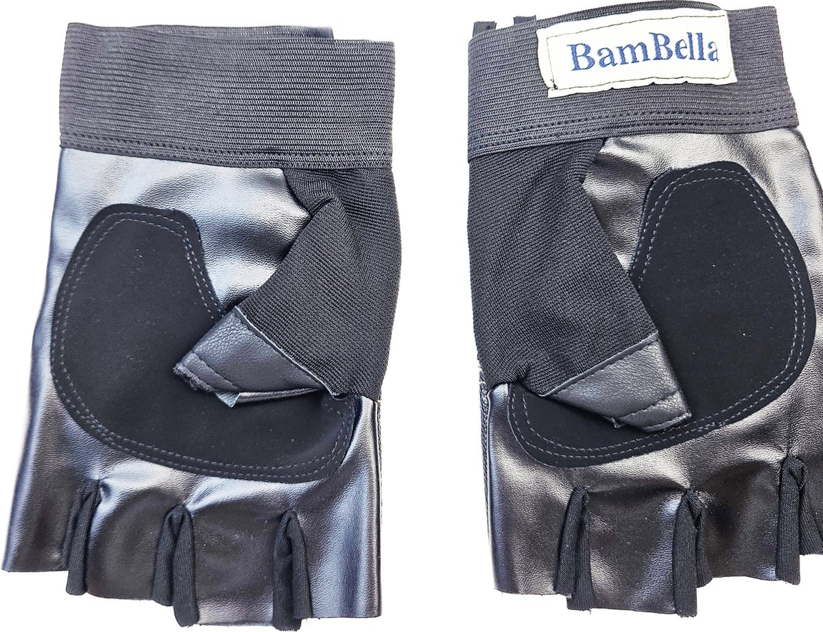 BamBella® Handschoenen Heren Biker mannen skull nep leer vingerloos