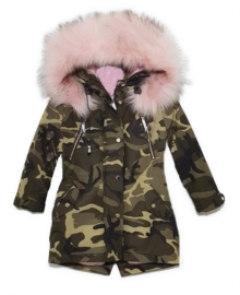 Maat 128 ARMY SALE winterjas Girls