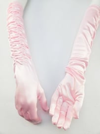 BamBella® - Handschoenen feest Lang Roze - dames - One Size
