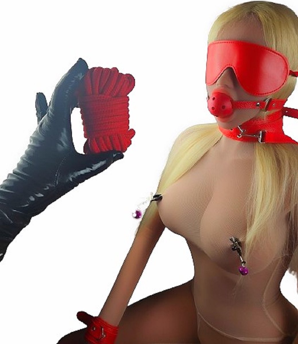 BNDGx® - Sex Toys - voor koppels - Set - SM Pakket - Bondage - Vastbinden - Kit - Startset - handboeien - Rood BDSM