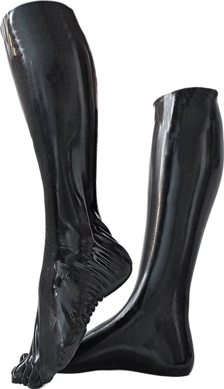100% Latex sokken kousen - voetfetisj voeten fetish - erotisch Rubber sok voet Kort