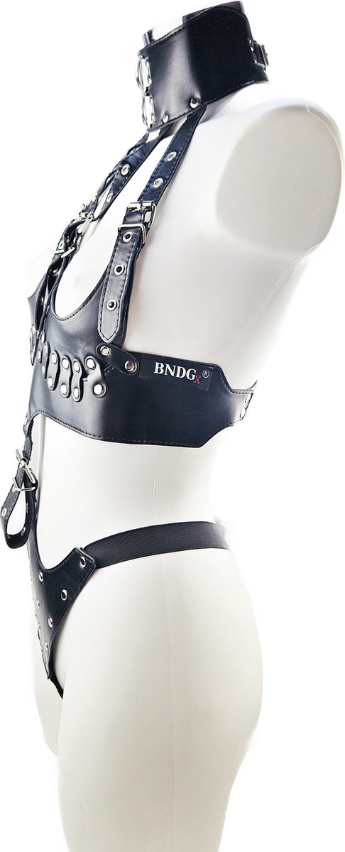BNDGx® - Bondage tuig pak Harnas vrouw riem - Erotische sex Body Nep Leer - Verstelbaar -