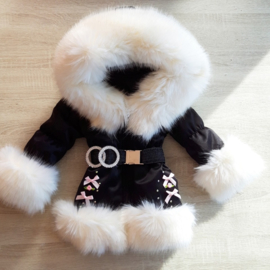 Women's  Winter Coat With Big Fur Collar Fur Faux Fur Jacket