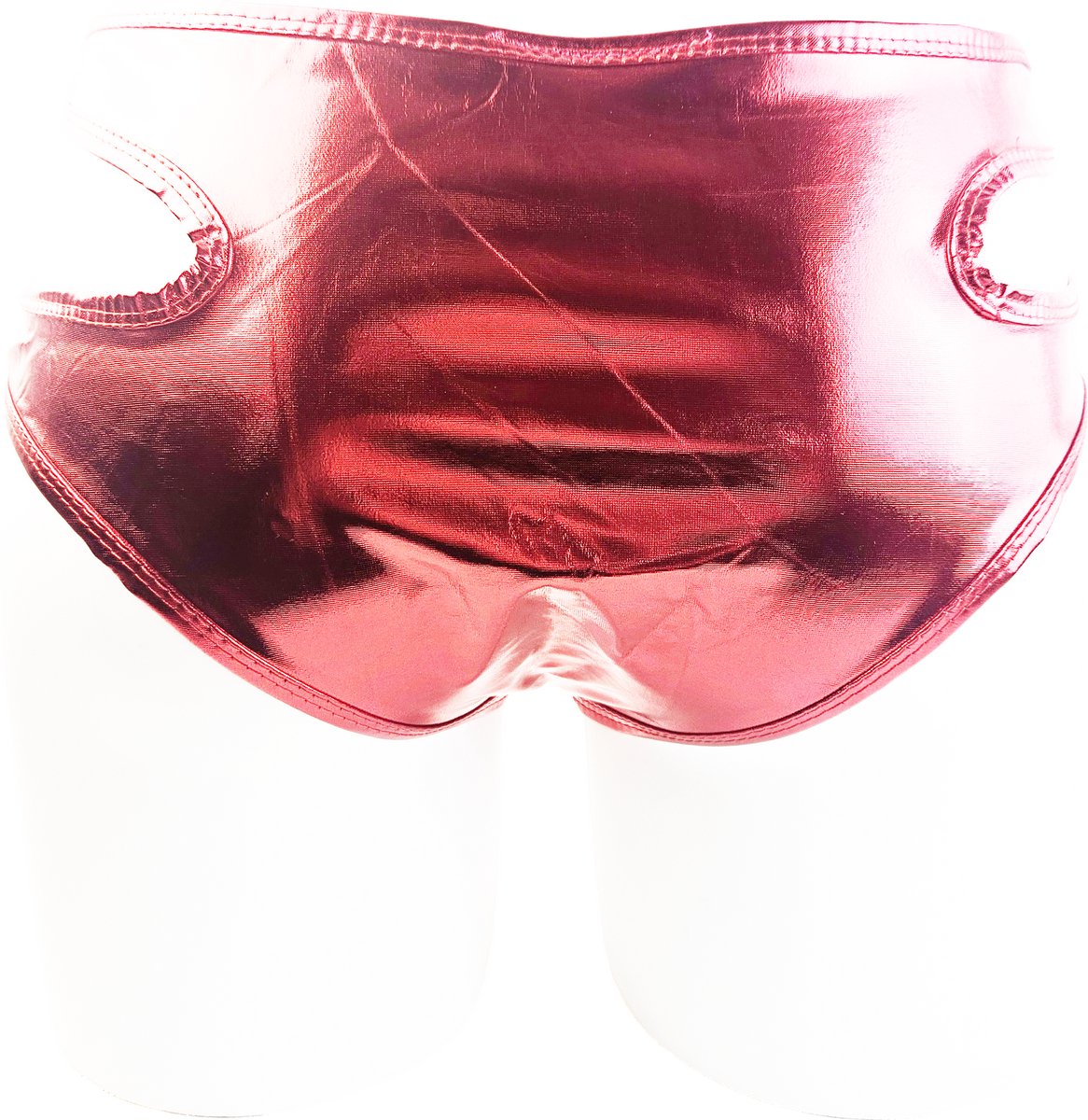 BamBella® Erotische onderbroek -   Wetlook slip Dames - Rood Glans Lame metallic ondergoed Sexy BDSM kleding