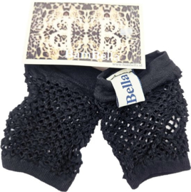 BamBella ® Handschoenen Visnet Zwart vingerloze Elastische gaas feest Carnaval gothic