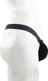 BamBella® - Sexy Lingerie Heren  L - Zwart mannen ondergoed open kruis slip Met Penisring cockring