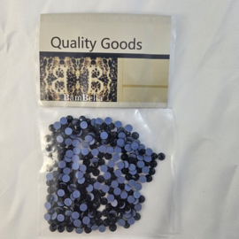 BamBella® - SS30 - Blauw Zwart - Hotfix strass Steentjes - 288 stuks - strass stenen glitters nail art kleding versieren