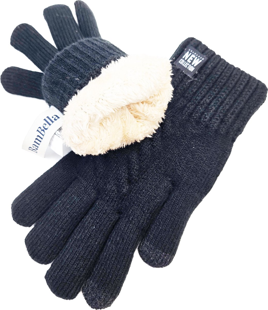 BamBella® Handschoenen winter Heren warme borg fleece thermo binnenkant