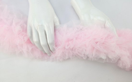 BamBella® Naai band - Kant rushes tutu tule tulle Roze - Sier afwerk band kleding maken