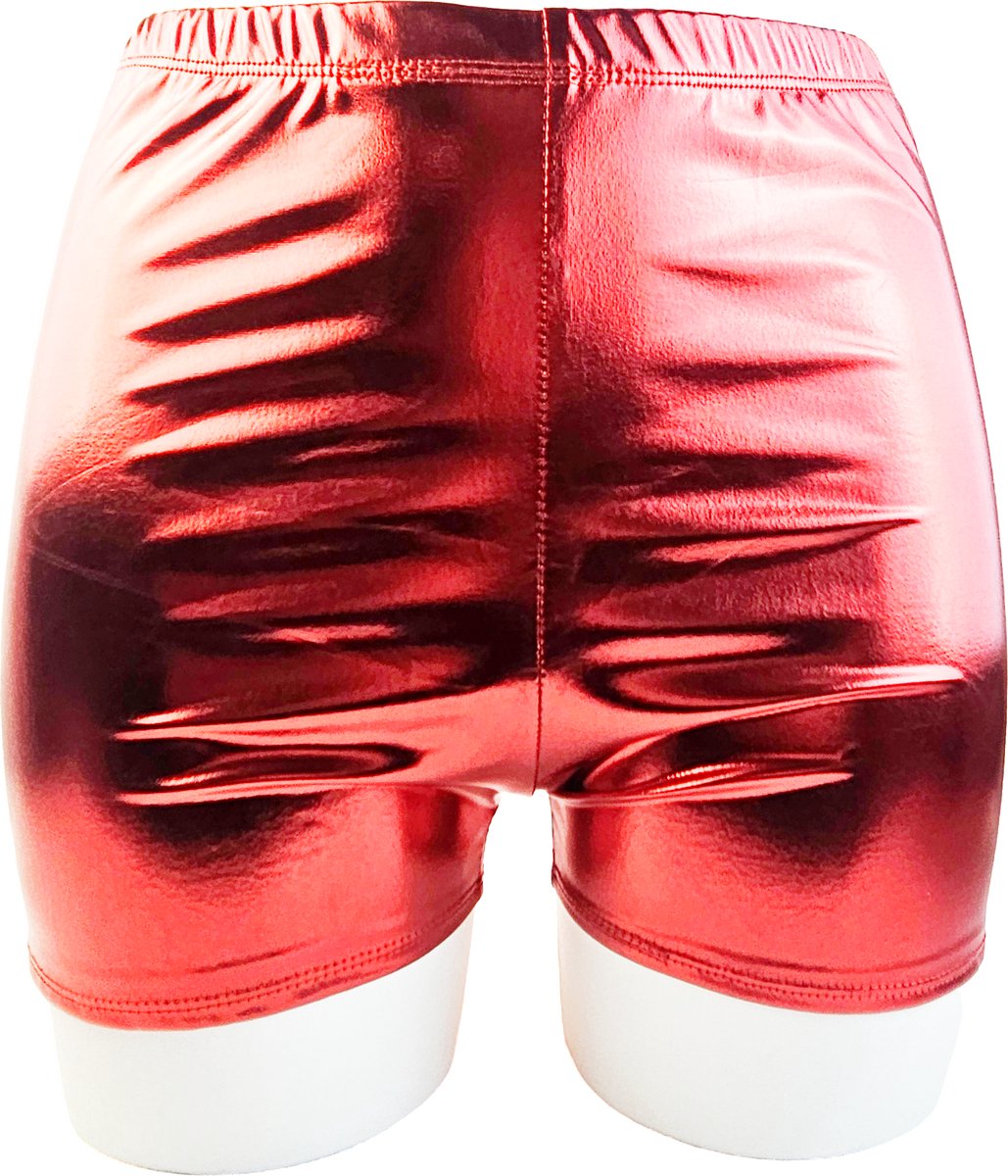 BamBella® Korte broek -  Wetlook Dames - Gpid  Glans Lame metallic Short gym broek