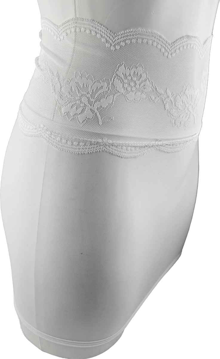 BamBella® - Erotische rok - Onesize - Doorzichtig doorschijnend stretch Wit met Kant