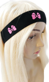 BamBella ® - Haarband klittenband Pruik band bandje zwart pruiken flexibel uitrekbaar band haarband