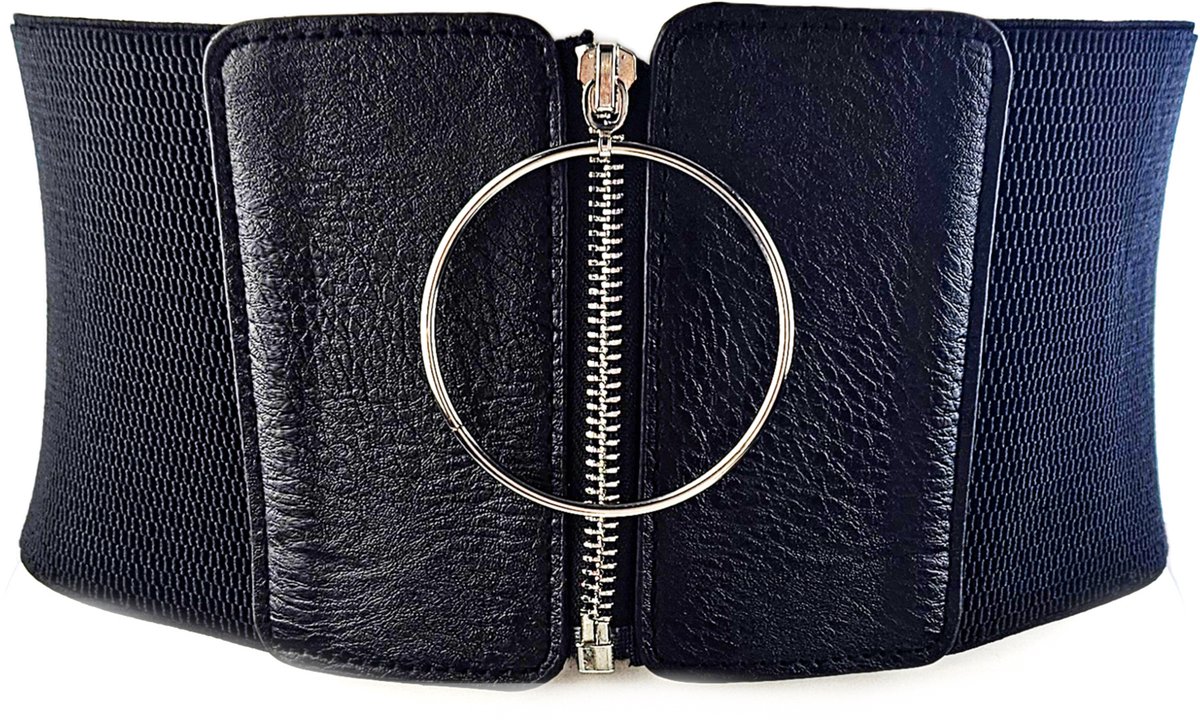BamBella ® - Riem Mode Body Gothic met vetersluiting Verstelbaar zwart goth nep leer