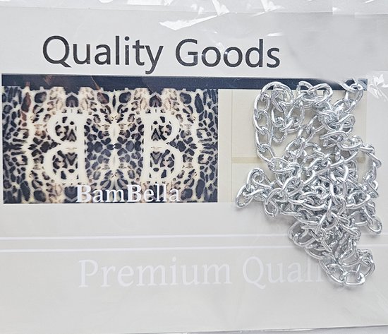 BamBella® - Stevige dikke ketting zilver kleurig per meter fournituren