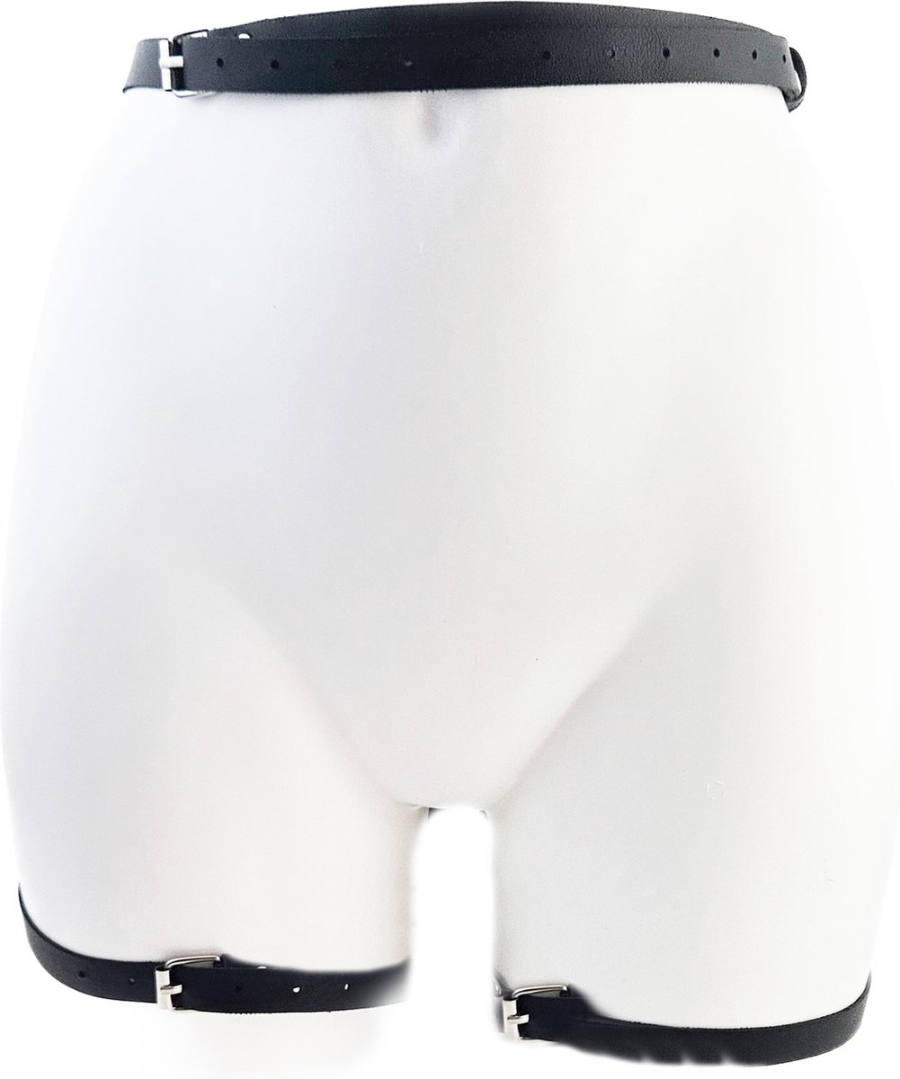 BNDGx® - Sex Harnas tuig pak met handboeien - Bondage set BDSM Erotische Fetish Body Nep Leer - Verstelbaar -