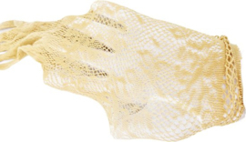 BamBella® - Lange Handschoenen - Bruin - Kant - onesize Lange Elastische Visnet | One Size | feest Carnaval