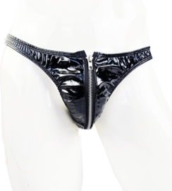 BamBella® - String Man- sexy Lingerie Heren -Open voorkant rits - Zwart mannen string