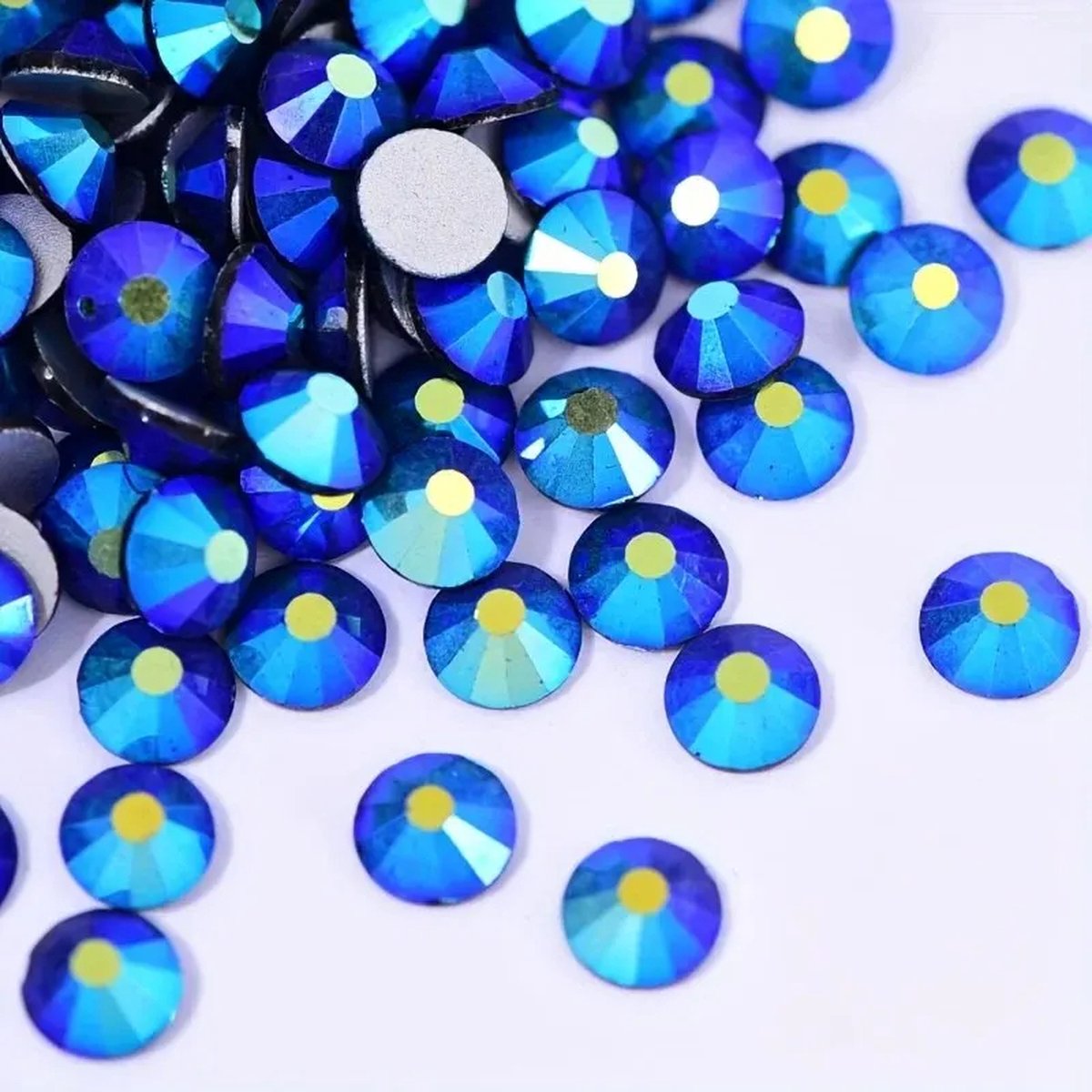 BamBella® Plak strass Steentjes - 1440 stuks - SS10 - Blauw strass stenen glitters nail art kleding versieren