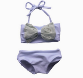 Bikini Wit steentjes baby en kind Zwemkleding Badkleding meisje