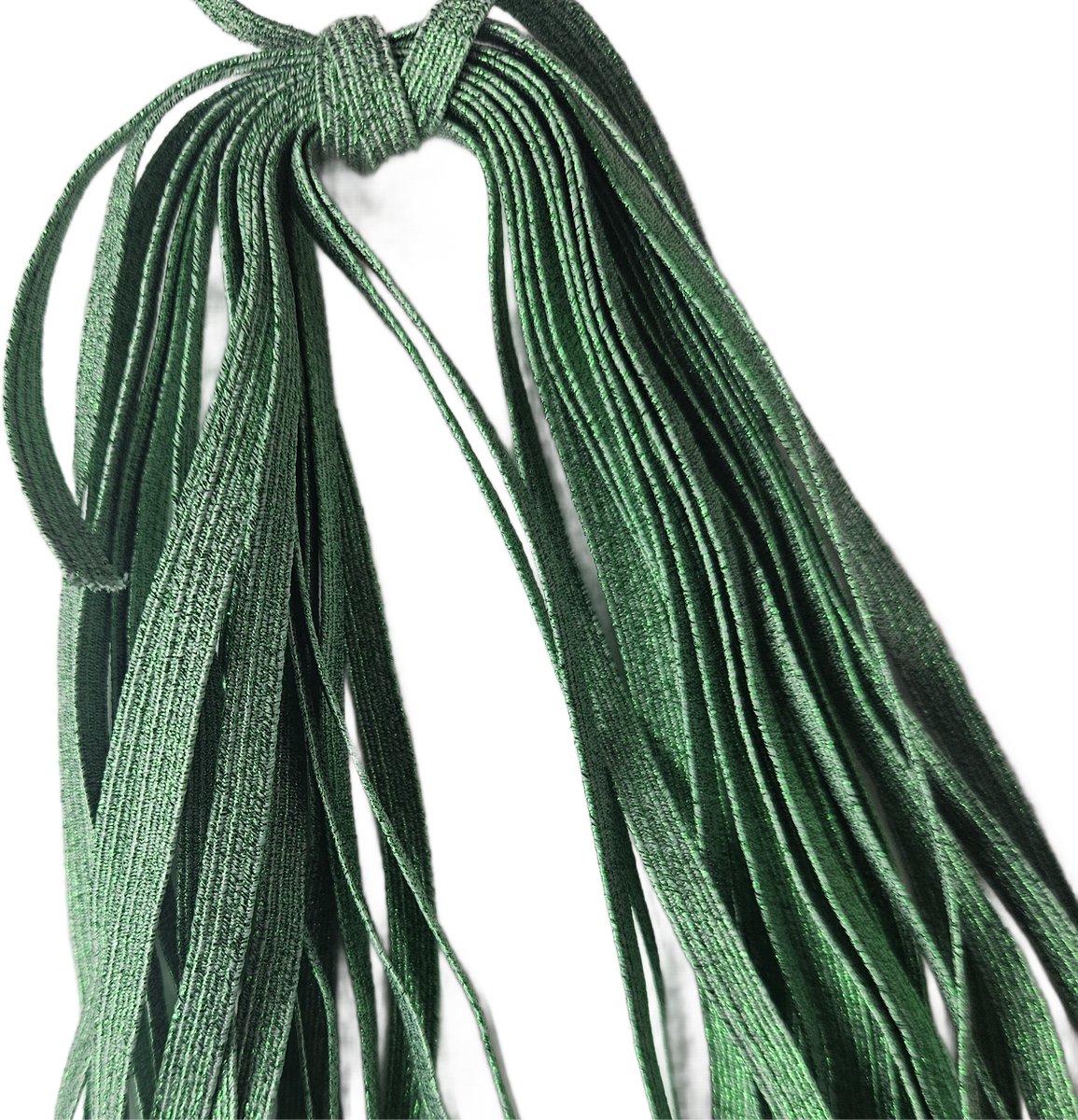 BamBella® - Elastiek - glitter groen - 4.5 meter - taille Band - 6mm breed - wit voor naaien