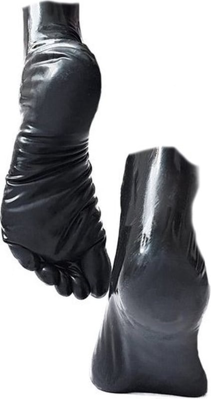 100% Latex sokken kousen - voetfetisj voeten fetish - erotisch Rubber sok voet Kort