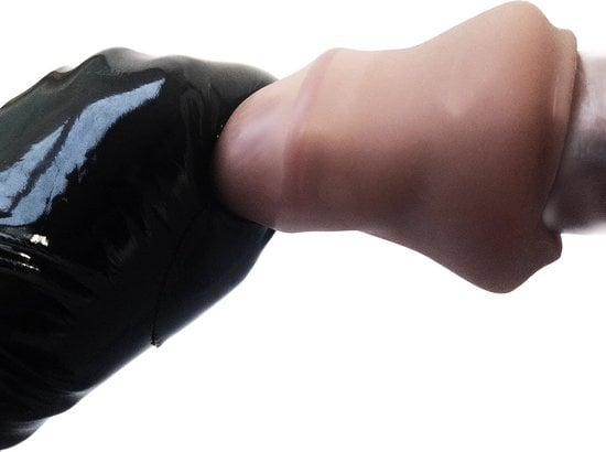 Masturbator voor man - Pocket Pussy Bruin - kunst Mond - Blowjob