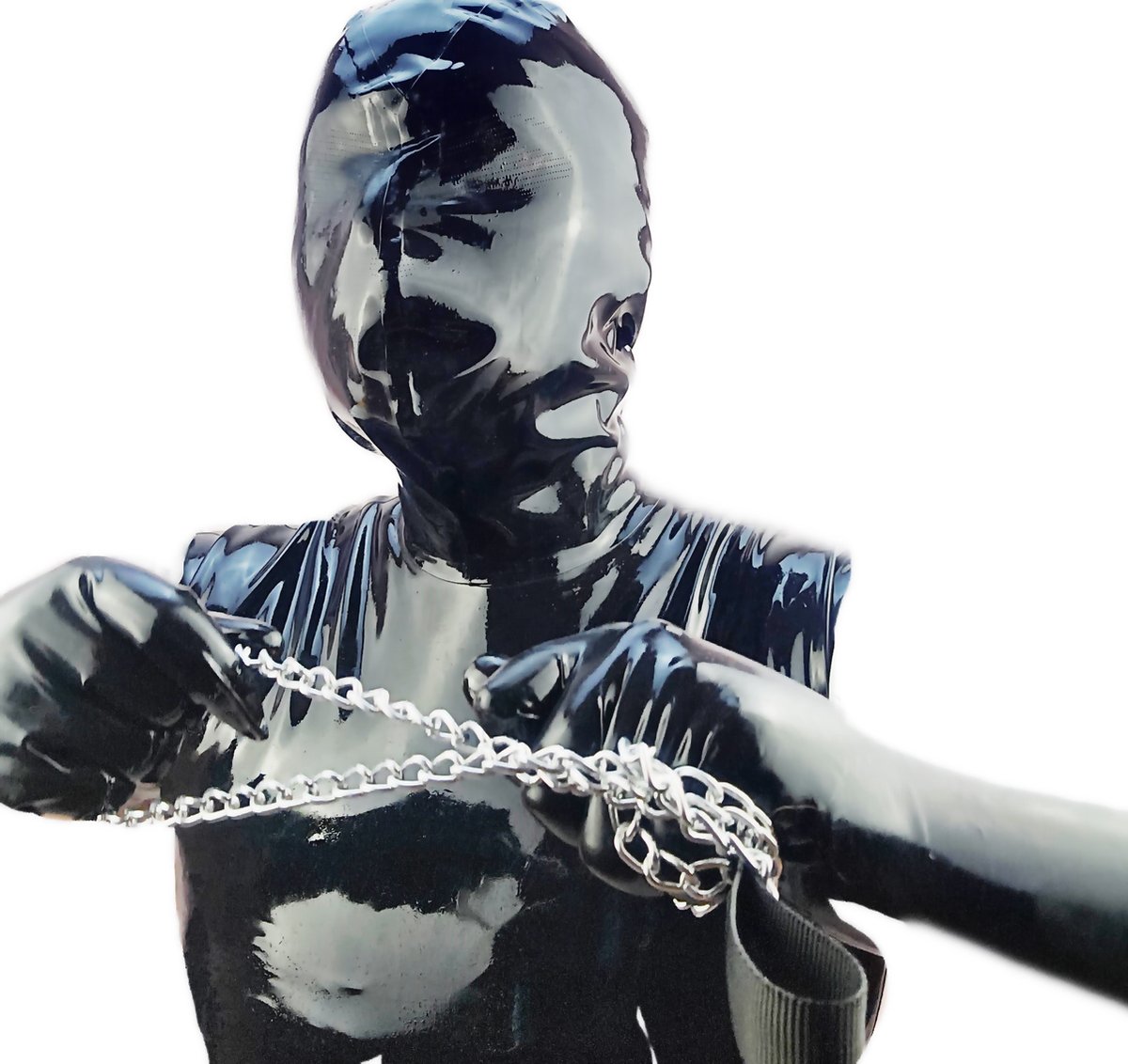 BNDGx® -100% Latex Masker pak met handschoenen - Anoniem man Erotiek - Extreme BDSM Rollenspel kleding sm fetish