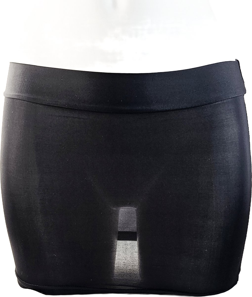 BamBella® - Mini Rok - Sexy Erotische rokje - Onesize - Doorzichtig doorschijnend stretch Zwart