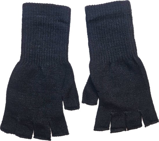 BamBella® Handschoenen winter vingerloos warme binnenkant zwart