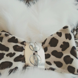 Kinderjas panterprint  Bontkraag jas Leopard  bontkraag Winterjas BamBella