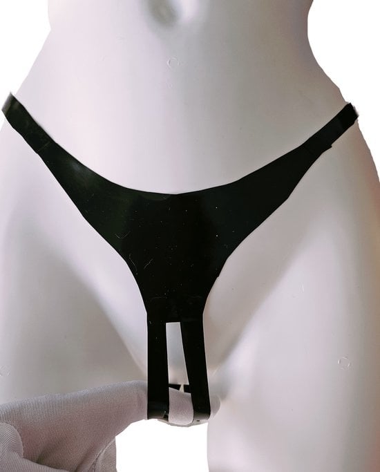 100% LATEX String   kruisloos Lingerie erotische slip glad rubber