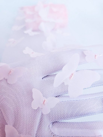 BamBella® - Stof vlinder  - Decoratie stoffen roze knutselen tule mesh