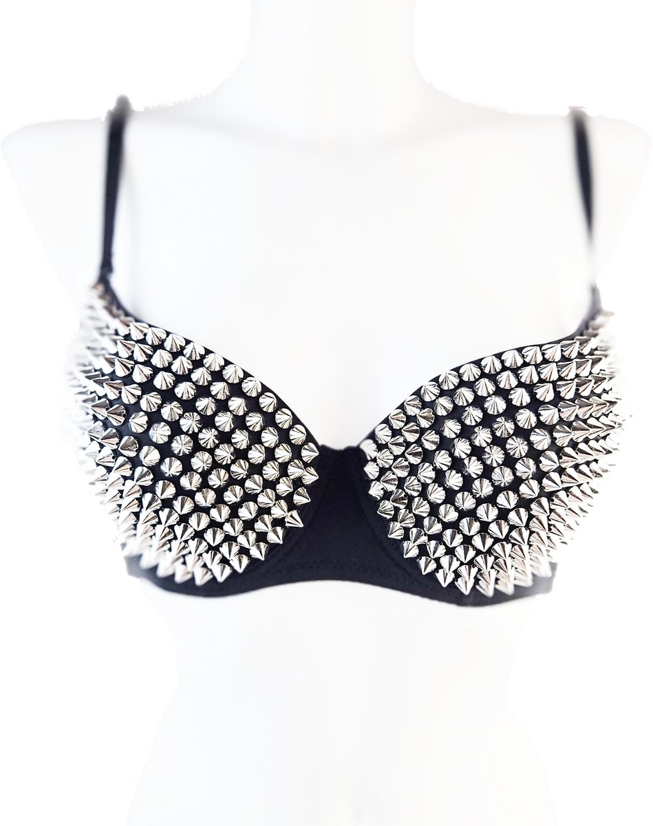 BamBella® - BDSM Beha met spikes - Goth Gothic - BH Erotische lingerie - Rollenspel - Thema - Club avond - Sexy