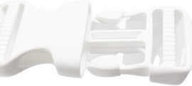 BamBella ® - Gesp - 2 stuks - 35mm - Wit- plastic kliksluiting riemgesp