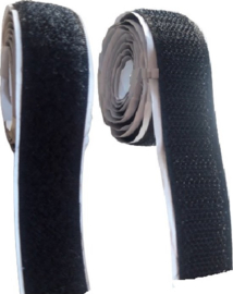 1 Pak Klittenband zelfklevend zwart 2 Meter 1 Met Velcro met lijm