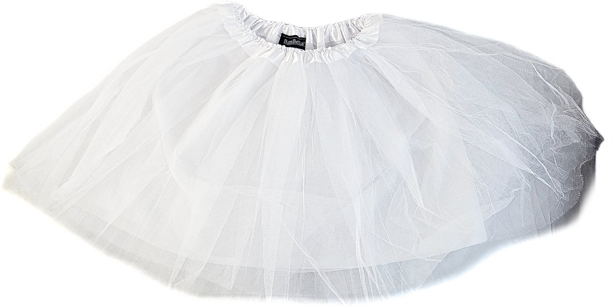 BamBella® - Onesize - wit tule rok poffig Tulle laagjes rokje rok dames
