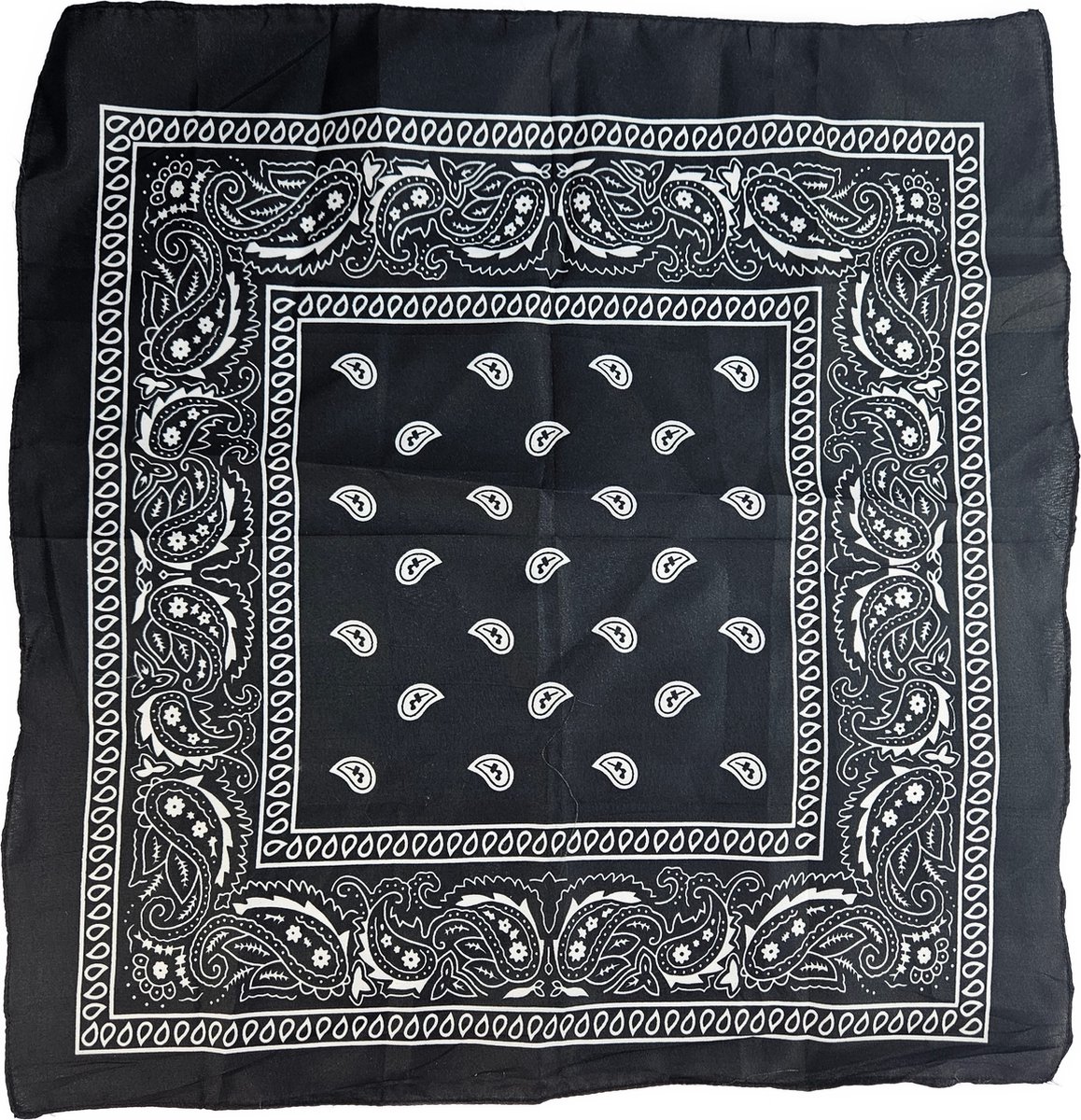 BamBella® - Boeren zakdoek - Sjaal - bandana Zwart- Festival Carnaval