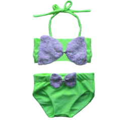 Bikini Neon Groen baby en kind Zwemkleding Badkleding meisje
