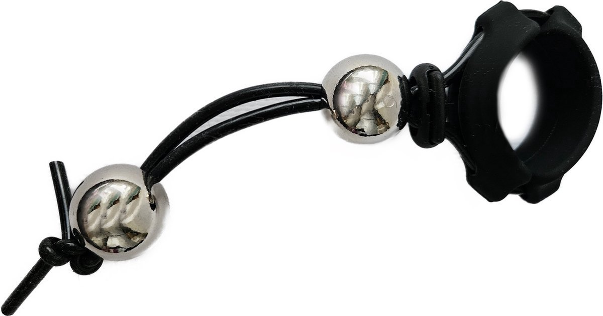BNDGx® Verstelbare penis ring cock touw heren - metalen ballen cockring - verstelbaar siliconen voor man