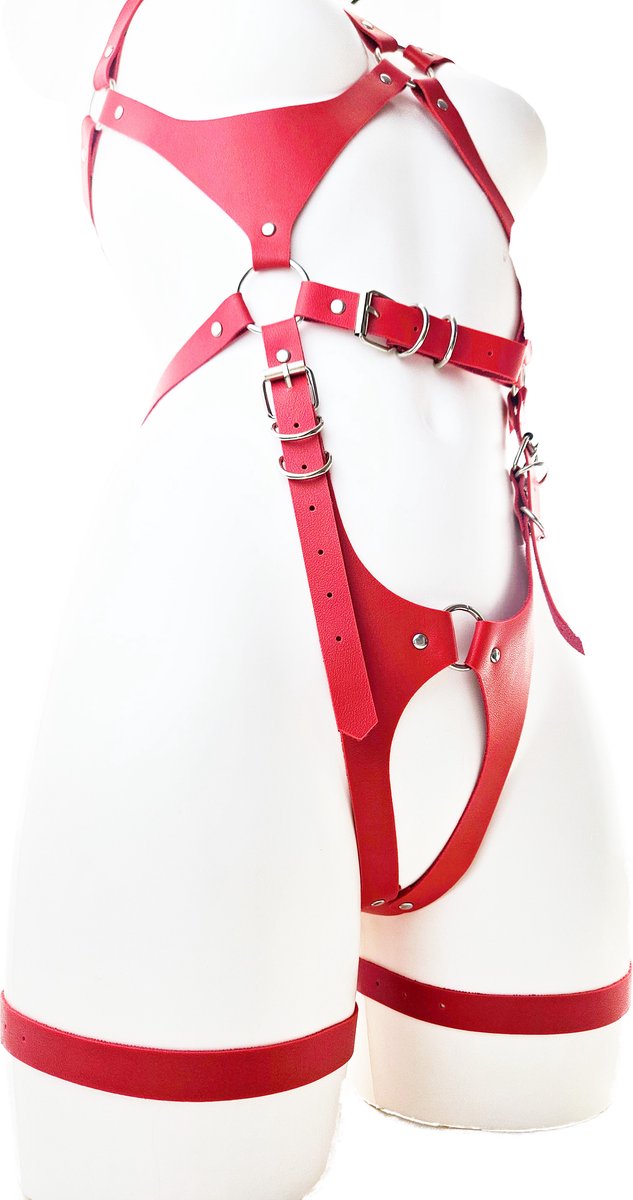 BNDGx® - Bondage tuig pak Harnas vrouw riem - Erotische sex Body Nep Leer - Verstelbaar -