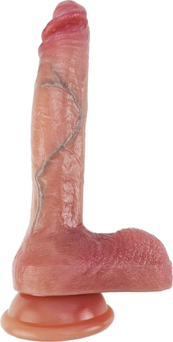 BNDGx® Realistische Dildo - 22cm Grote Penis voor vrouwen met zuignap - Anaal - vaginaal - Realistisch - Licht bruin