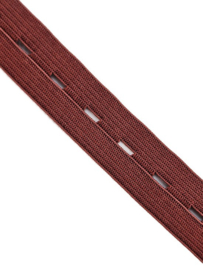 BamBella® Knoopsgat Elastiek - Bruin - 1 Meter - 15mm breed