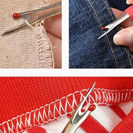 Tornmesje Rood en Naaien Schaar - 2 delig set - tornmes 7 cm