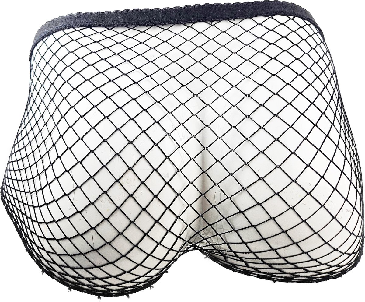 BamBella ® - Boxer short - One size - Sexy Zwart Erotische kant doorzichtige onderbroek Heren