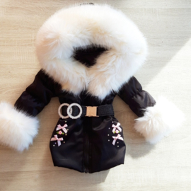 Women's  Winter Coat With Big Fur Collar Fur Faux Fur Jacket