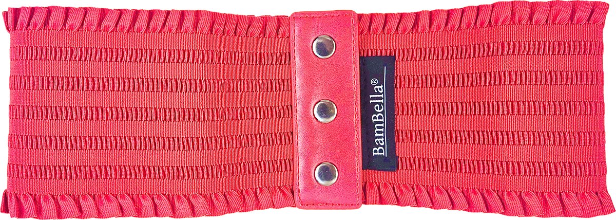 BamBella ® - Riem Maat Onesize - Rood Mode Body Gothic Goth taille riem zwart met korset belt