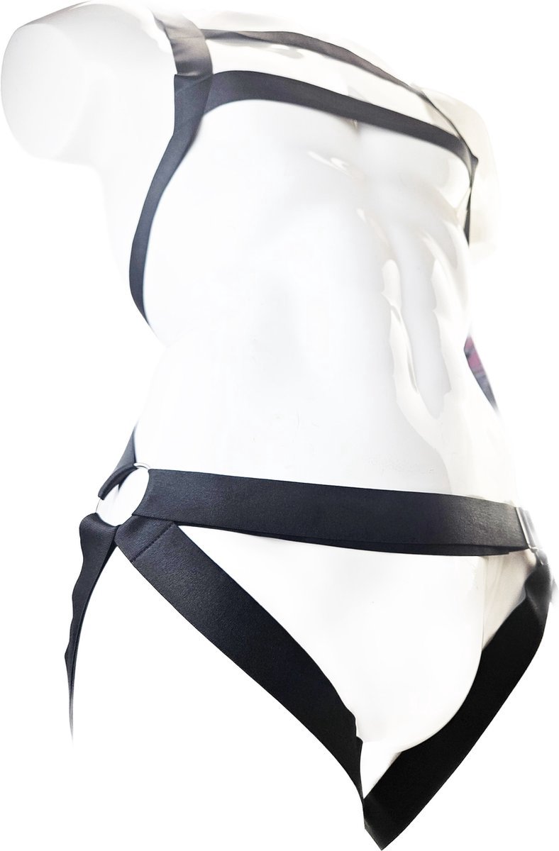 BNDGx® - Sexy Erotische bondage Lingerie onesize Heren body Zwart mannen pak